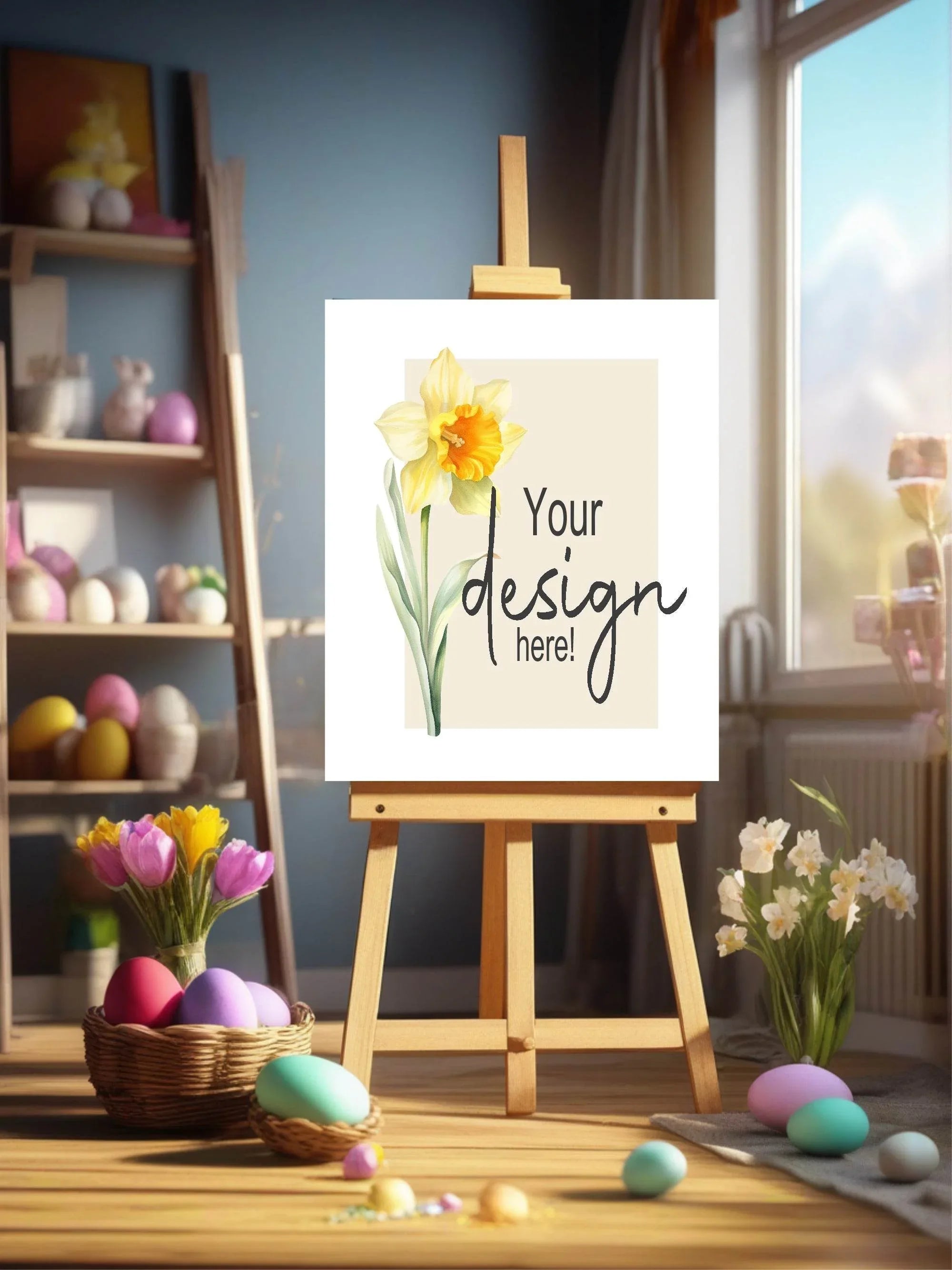 Spring Flowers Custom Bespoke Easter Party Sign - Larosier Prints
