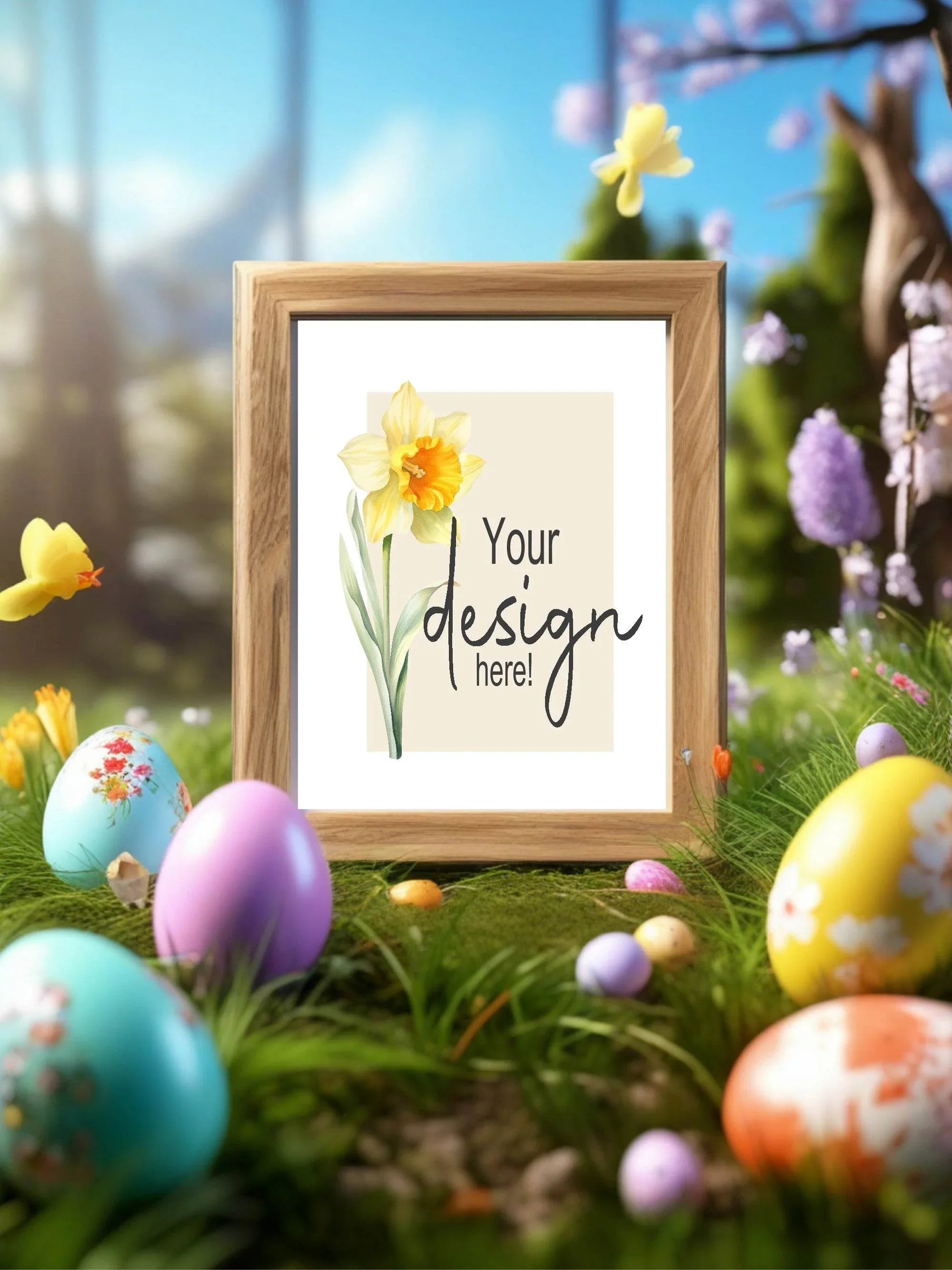 Spring Flowers Custom Bespoke Easter Party Sign - Larosier Prints