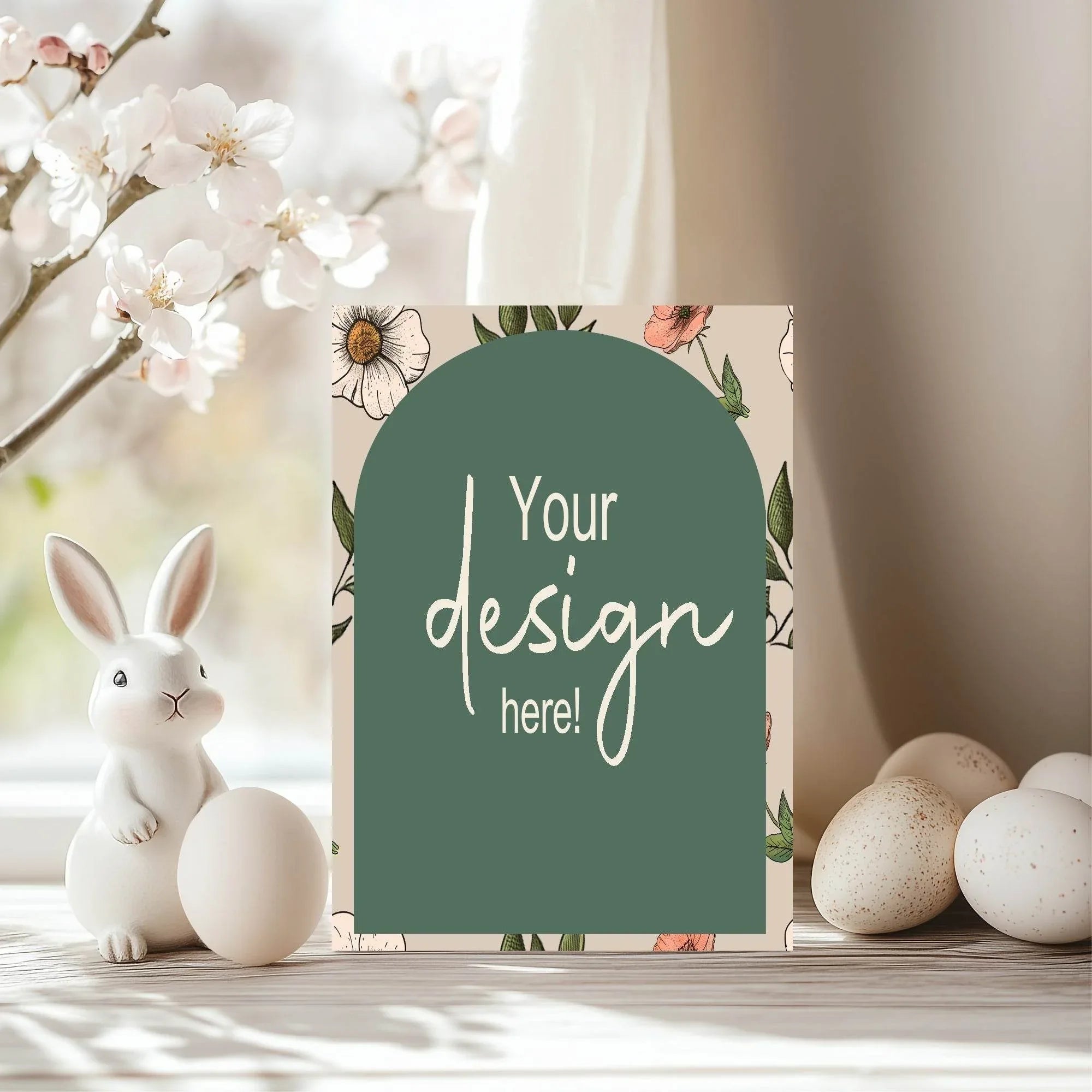 Forest Green Floral Arch Custom Bespoke Easter Party Sign - Larosier Prints