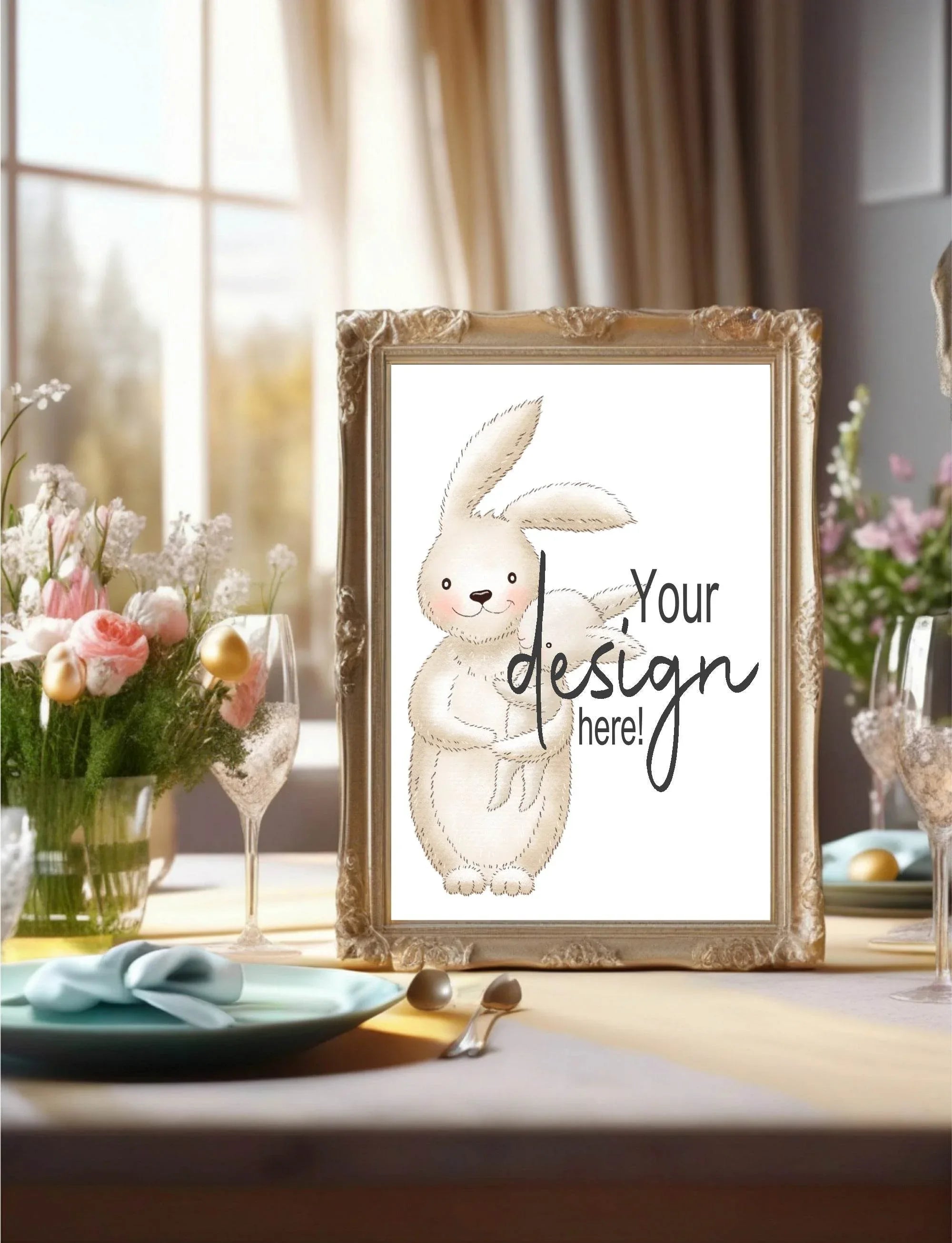 Some Bunny Custom Bespoke Easter Party Sign - Larosier Prints