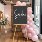 Minimalist Noir Welcome Divorce Party Sign - Larosier Prints