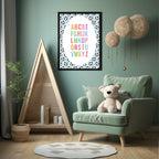 Blue Football Alphabet Poster | Educational Wall Art