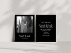 Black Photo Save The Date Wedding Party Cards & Envelopes | Pack of 10 Double Sided - Larosier Prints
