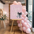 Bows Cards & Gifts Birthday Party Sign | Pink & Black - Larosier Prints