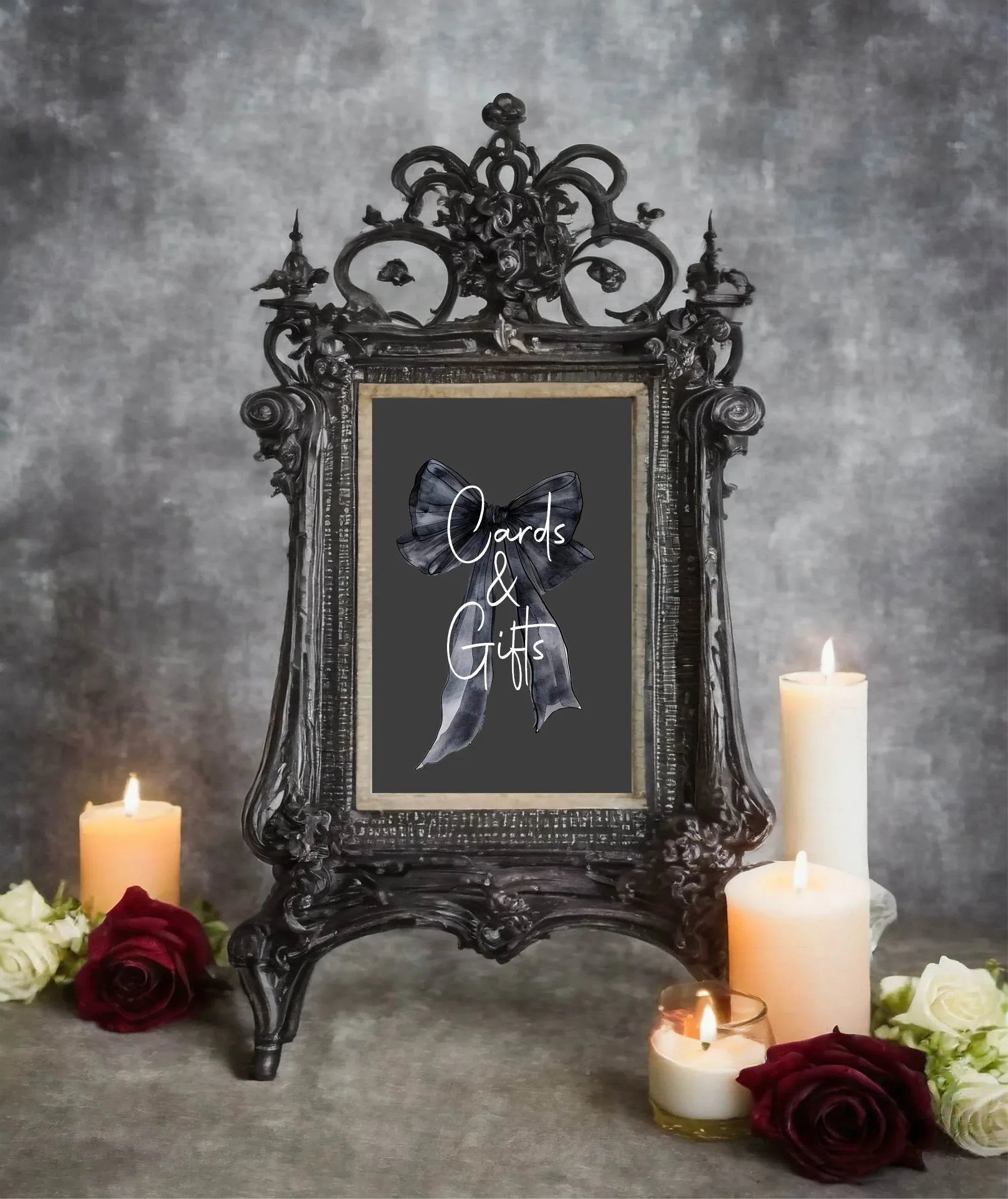 Gothic Cards & Gifts Birthday Party Sign - Larosier Prints