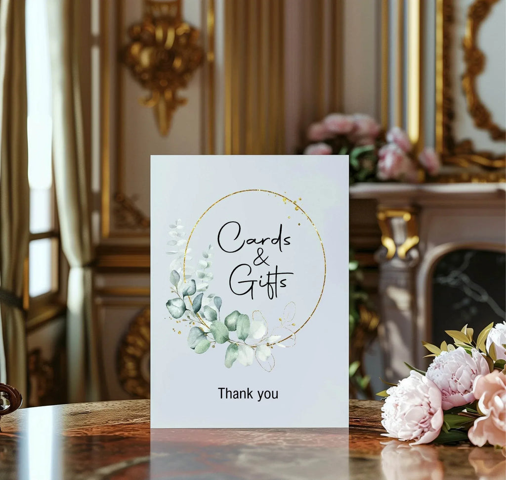 Eucalyptus Cards & Gifts Birthday Party Sign - Larosier Prints