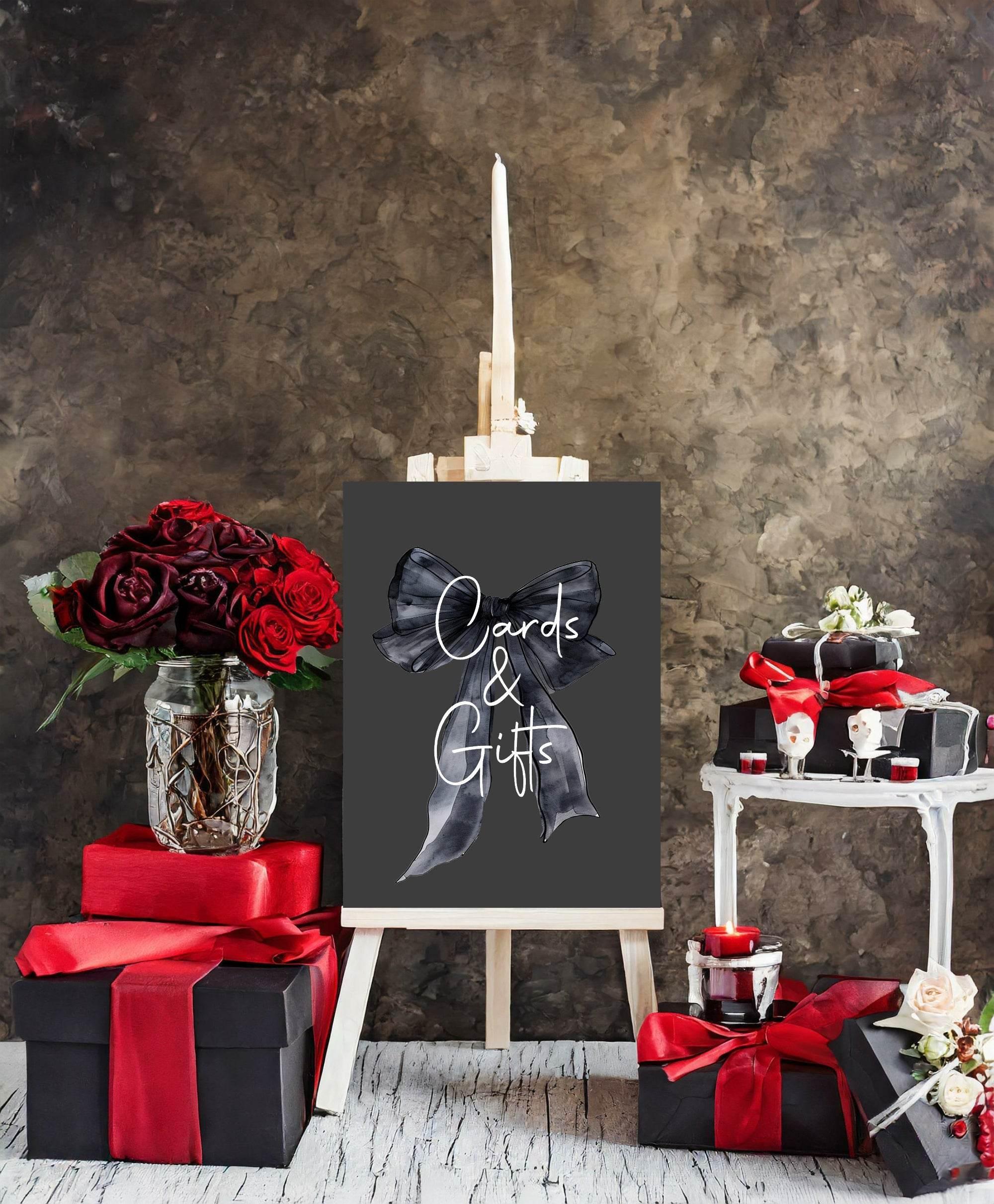 Gothic Cards & Gifts Birthday Party Sign - Larosier Prints