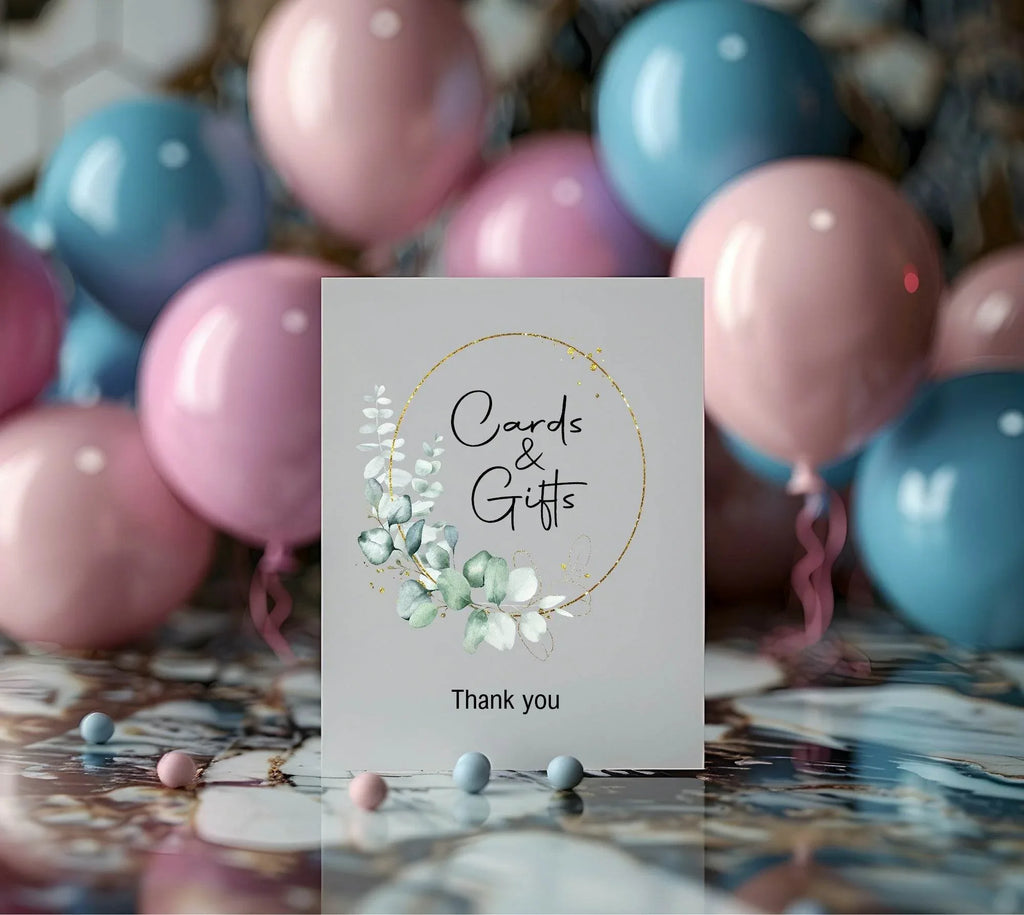 Eucalyptus Cards & Gifts Birthday Party Sign - Larosier Prints