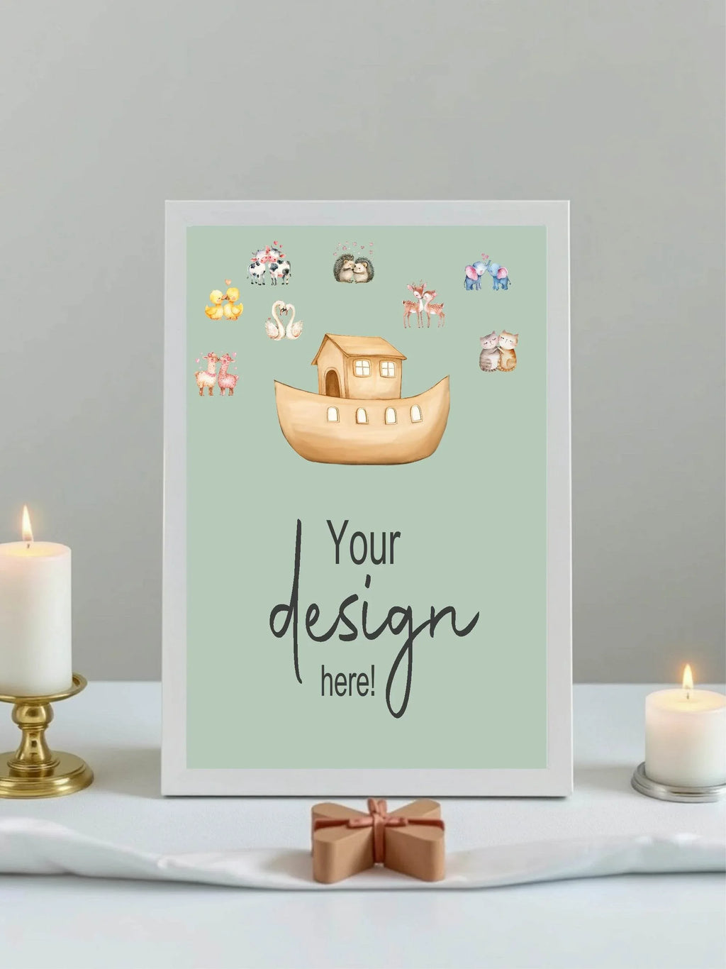 Noah's Ark Custom Bespoke Christening | Baptism Party Sign - Larosier Prints