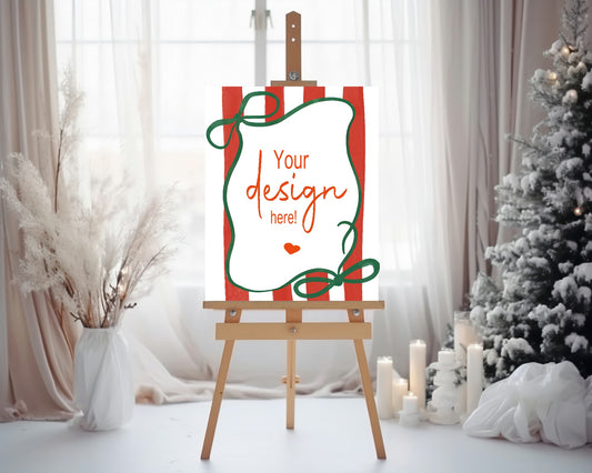 Red Stripe Custom Party Sign