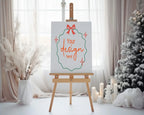 Bow Frame Welcome Christmas Party Sign - Larosier Prints