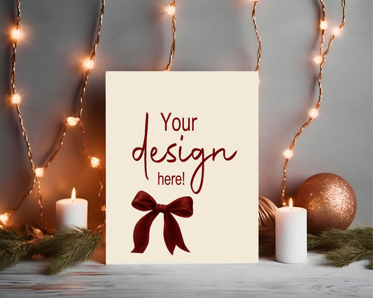 Red Velvet Bow Custom Party Sign