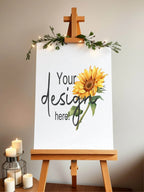 Sunflower Custom Bespoke Christening | Baptism Party Sign - Larosier Prints