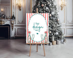 Wine Welcome Christmas Party Sign - Larosier Prints