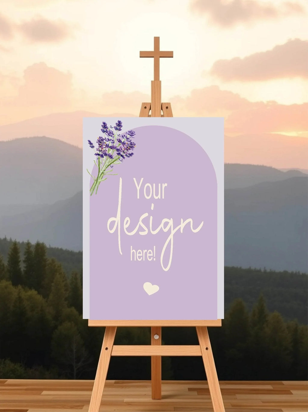 Lavender Custom Bespoke Christening | Baptism Party Sign - Larosier Prints