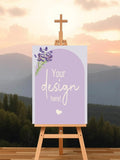 Lavender Custom Bespoke Christening | Baptism Party Sign - Larosier Prints