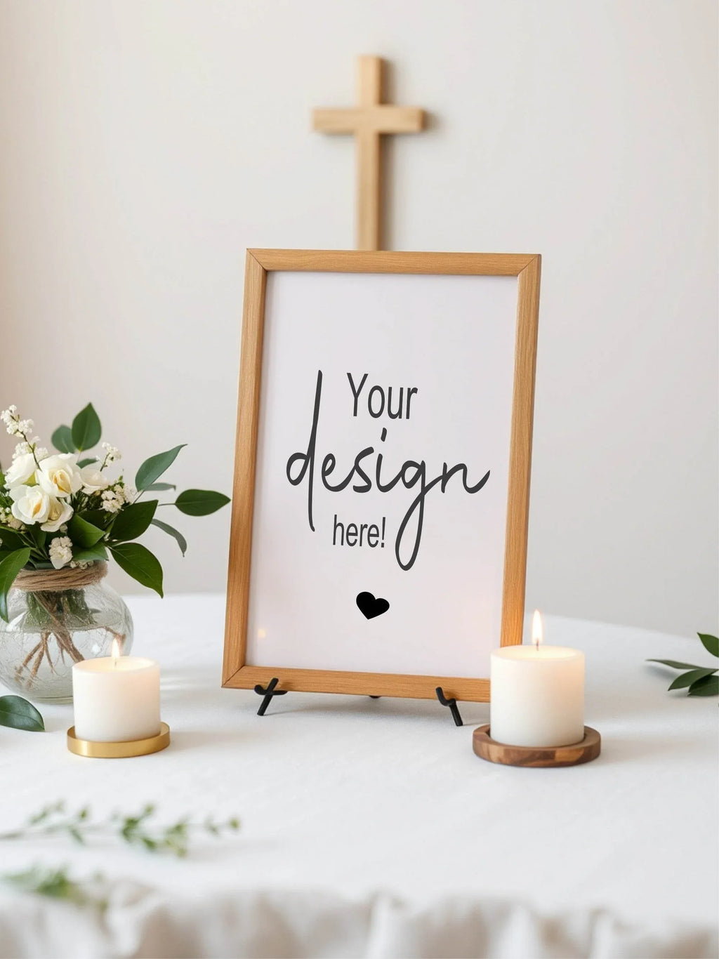 Minimalist Custom Bespoke Christening | Baptism Party Sign - Larosier Prints