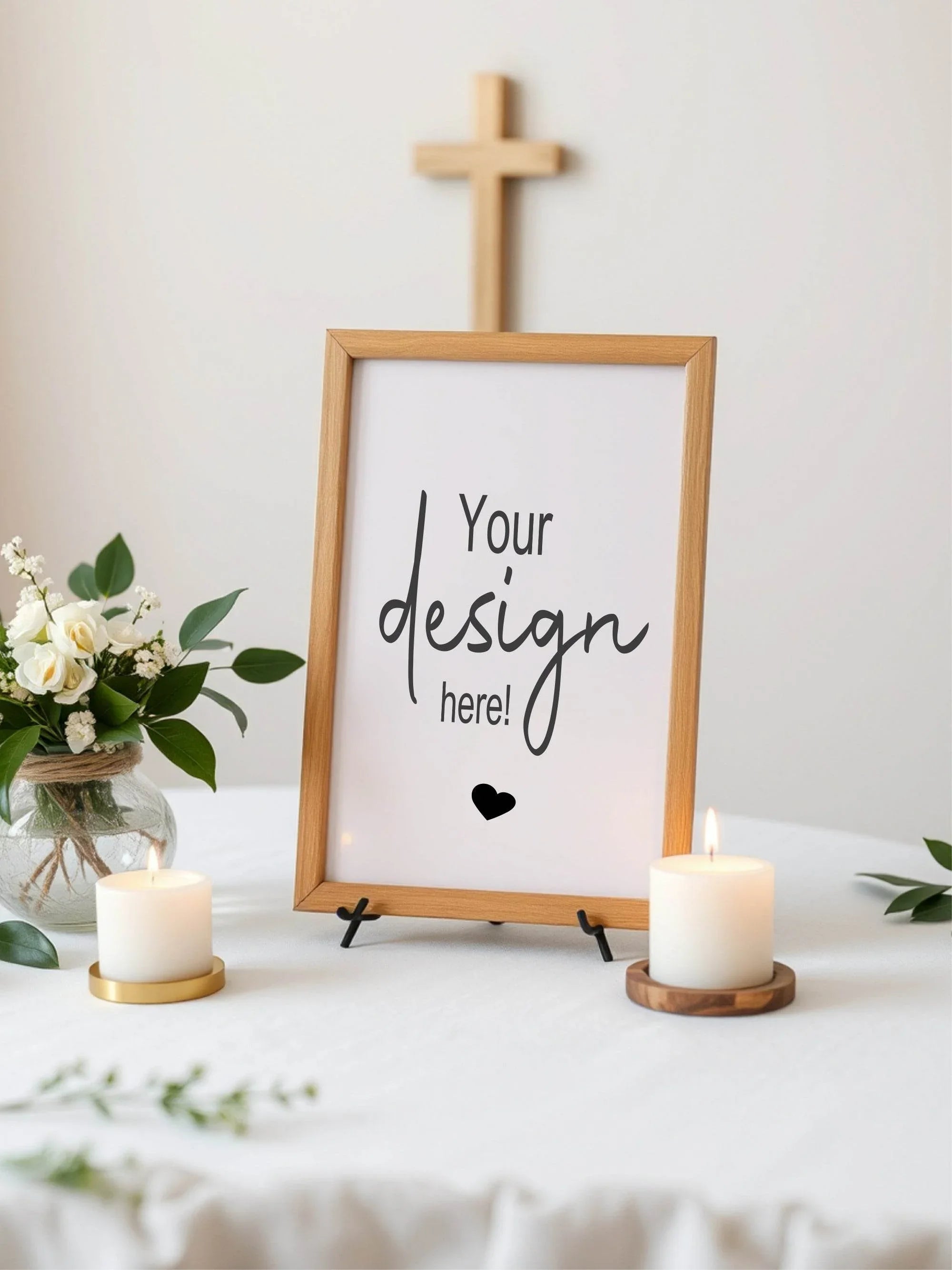 Minimalist Custom Bespoke Christening | Baptism Party Sign - Larosier Prints