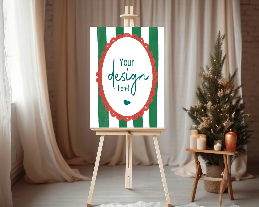 Green Stripe Custom Party Sign - Larosier Prints