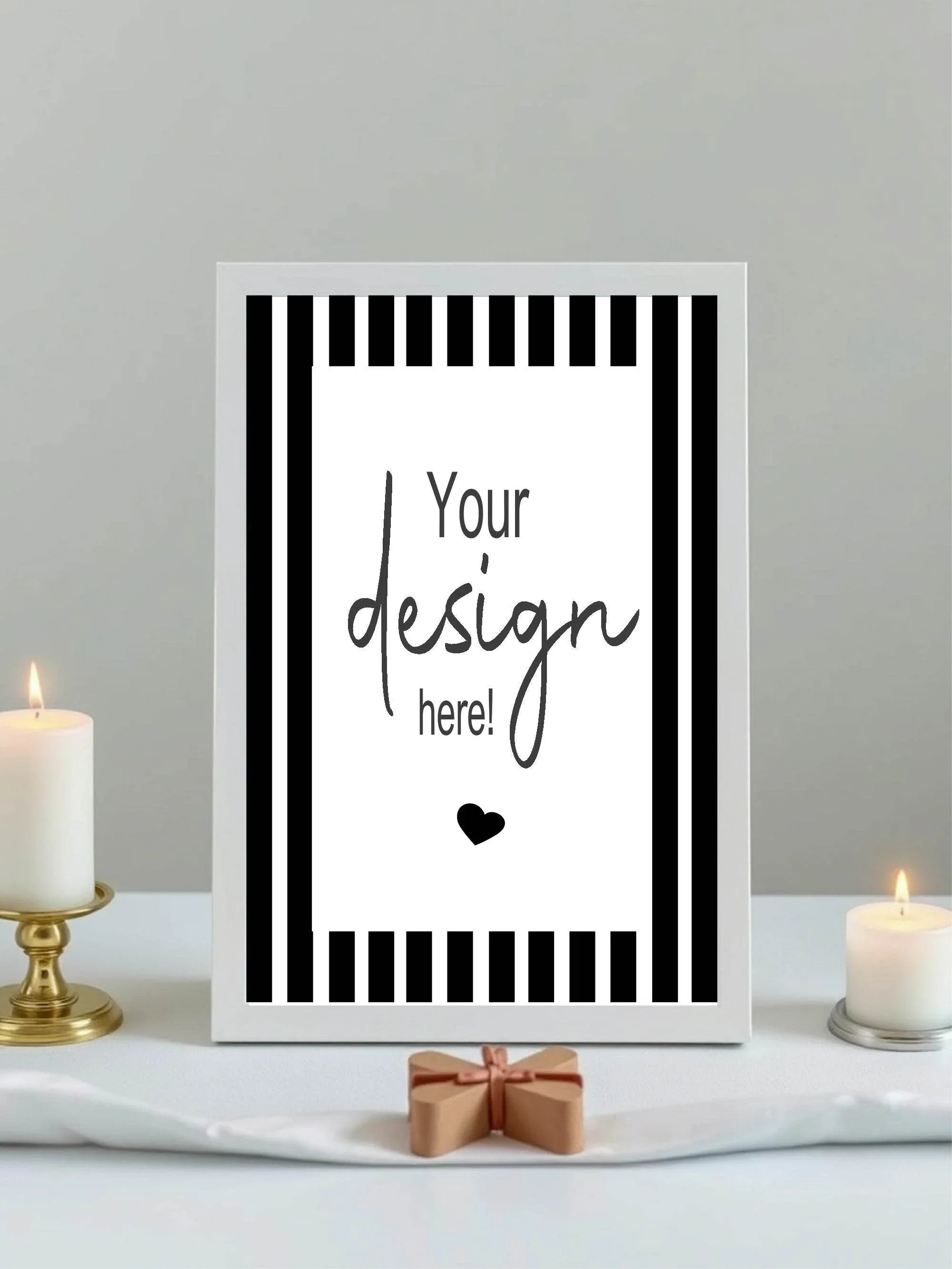 Black & White Stripe Custom Bespoke Christening | Baptism Party Sign - Larosier Prints