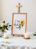 Sunflower Custom Bespoke Christening | Baptism Party Sign - Larosier Prints