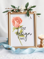 Pink Rose Custom Bespoke Christening | Baptism Party Sign - Larosier Prints
