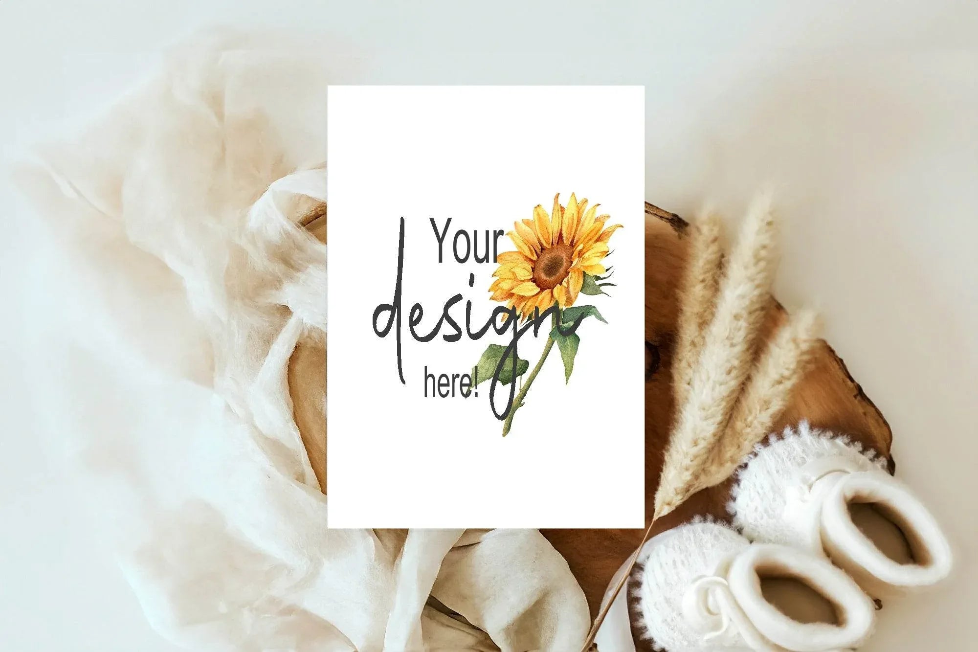 Sunflower Custom Bespoke Christening | Baptism Party Sign - Larosier Prints