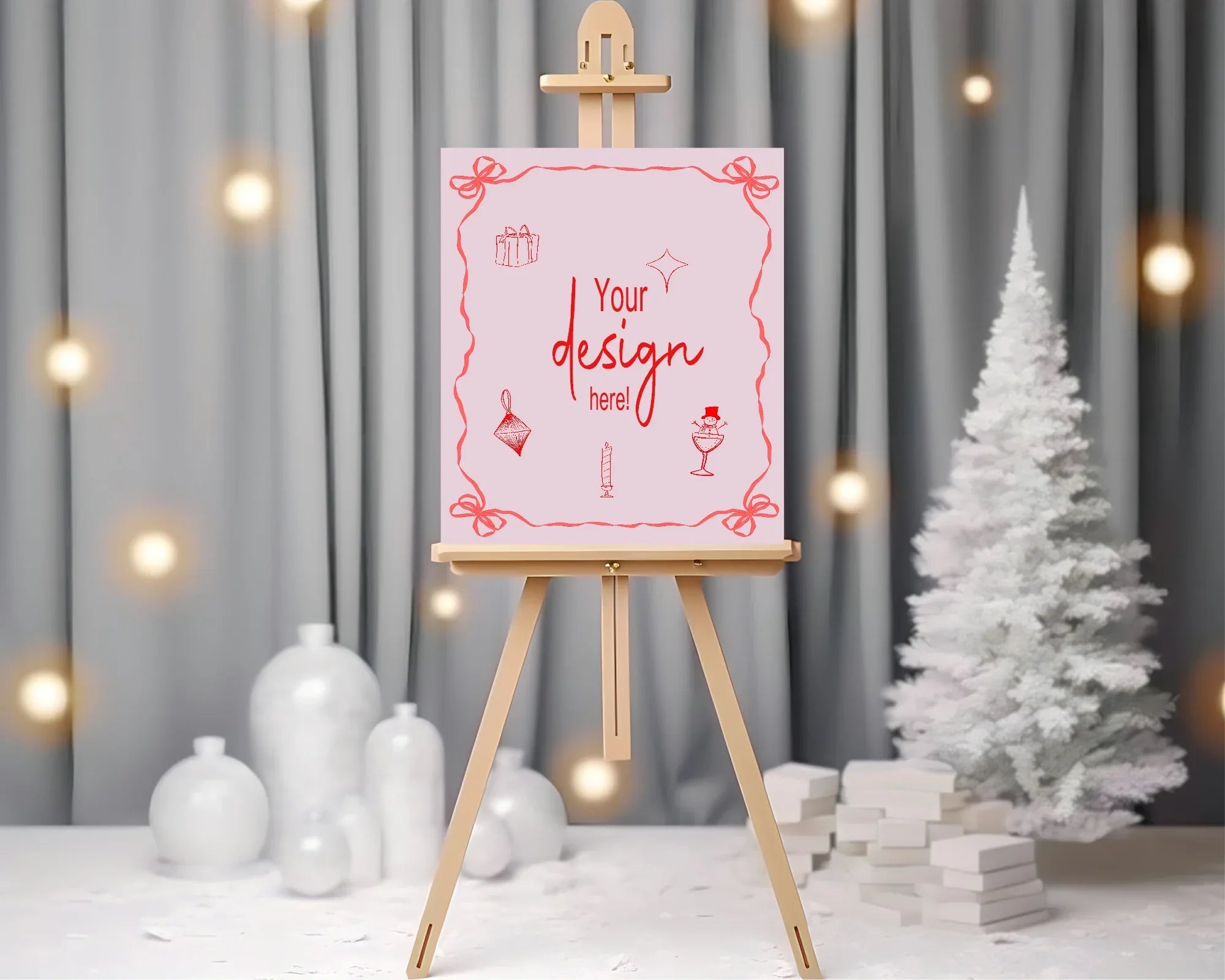 Pink & Red Custom Party Sign - Larosier Prints
