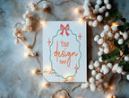 Bow Border Christmas Party Invitations & Envelopes | Pack of 10 - Larosier Prints