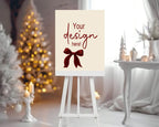Red Velvet Bow Custom Party Sign - Larosier Prints
