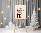Red Velvet Bow Custom Party Sign - Larosier Prints