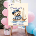 Nautical Favours Baby Shower Party Sign - Larosier Prints
