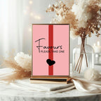 Red & Pink Favours Baby Shower Party Sign - Larosier Prints