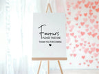 Minimalist Favours Baby Shower Party Sign | Black & White - Larosier Prints
