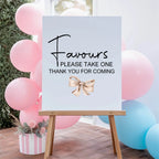 Bows Favours Baby Shower Party Sign - Larosier Prints