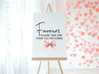 Bows Favours Baby Shower Party Sign - Larosier Prints