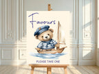 Nautical Favours Baby Shower Party Sign - Larosier Prints