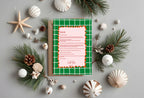 Christmas Green Check Letter to Santa Kit inc Personalised Forever Print - Larosier Prints