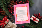Christmas Pink Check Letter to Santa Kit inc Personalised Forever Print - Larosier Prints
