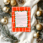 Christmas Red Check Letter to Santa Kit inc Personalised Forever Print - Larosier Prints