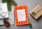 Christmas Red Check Letter to Santa Kit inc Personalised Forever Print - Larosier Prints