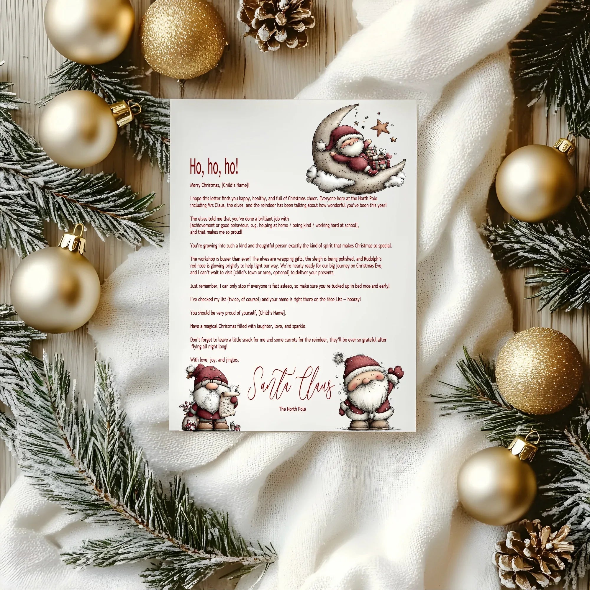 Christmas Santa Letter to Santa Kit inc Personalised Forever Print - Larosier Prints