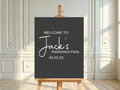 Minimalist Noir Welcome Retirement Party Sign - Larosier Prints