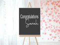 Minimalist Noir Congratulations Party Sign - Larosier Prints