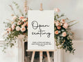 Minimalist Open Seating Wedding Party Sign - Larosier Prints