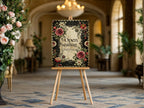 Gothic Floral Wedding Unplugged Sign