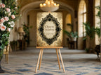 Lace Oval Frame Romantic Literature Wedding Open Seating Sign
