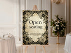 Black Rose Romantic Literature Wedding Favours Sign