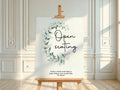Eucalyptus Open Seating Wedding Party Sign - Larosier Prints