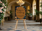 Moody Floral Wedding Open Seating Sign